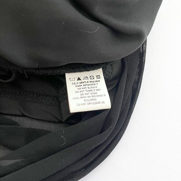 NWT MESHKI SARAH BLACK MESH SEMI-SHEER MINI DRESS - S - Picture 9 of 9